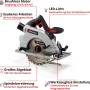 Einhell Akku-Handkreissäge TP-CS 18/190 Li BL Solo: Akku-Kreissäge mit großem Sägeblatt und bürstenlosem Motor.