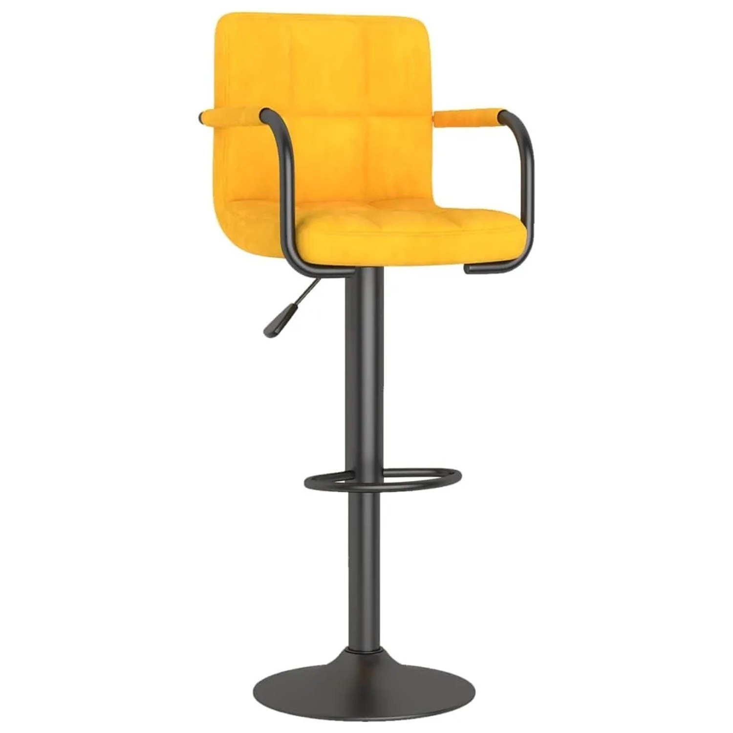 vidaXL Barhocker Senfgelb Samt 334655