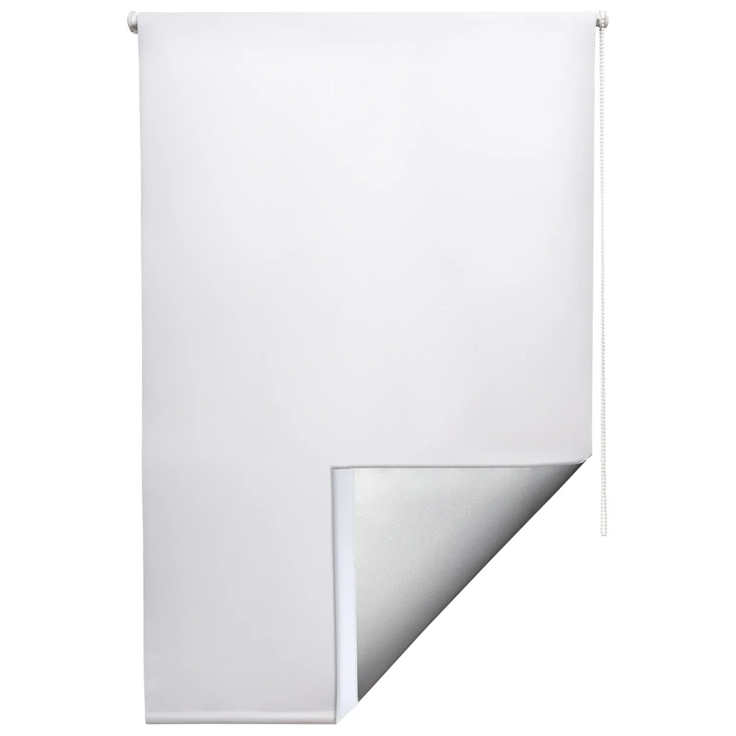 Weißes Sol Royal Thermorollo SolReflect T42, 75x160cm, mit Thermobeschichtung und Kettenzug.