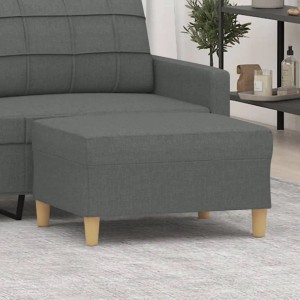 Dunkelgrauer vidaXL Fußhocker (70x55x41 cm) aus Stoff, passend zu Sofas und Sesseln.