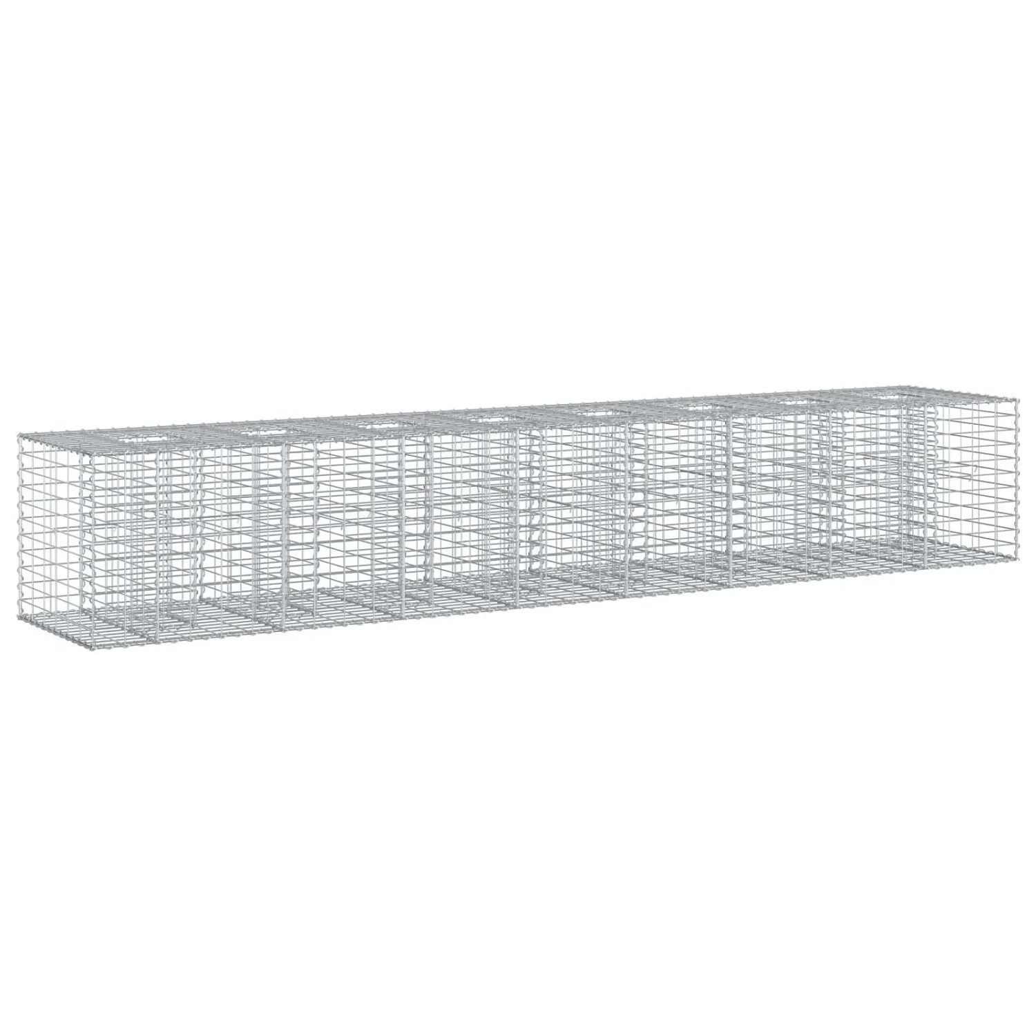 vidaXL Gabionen Hochbeet 2 Stk Silber 340 x 60 x 55 cm 3422230