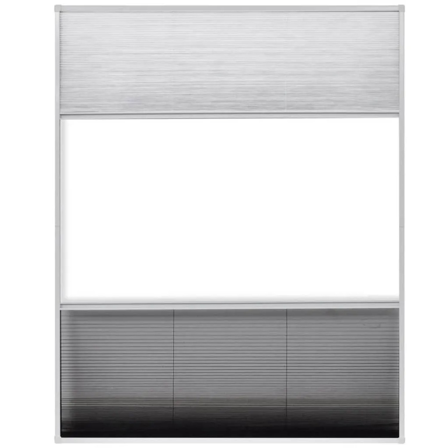 vidaXL Insektenschutz-Plissee für Fenster Jalousie Aluminium 80x100 cm 142616_5