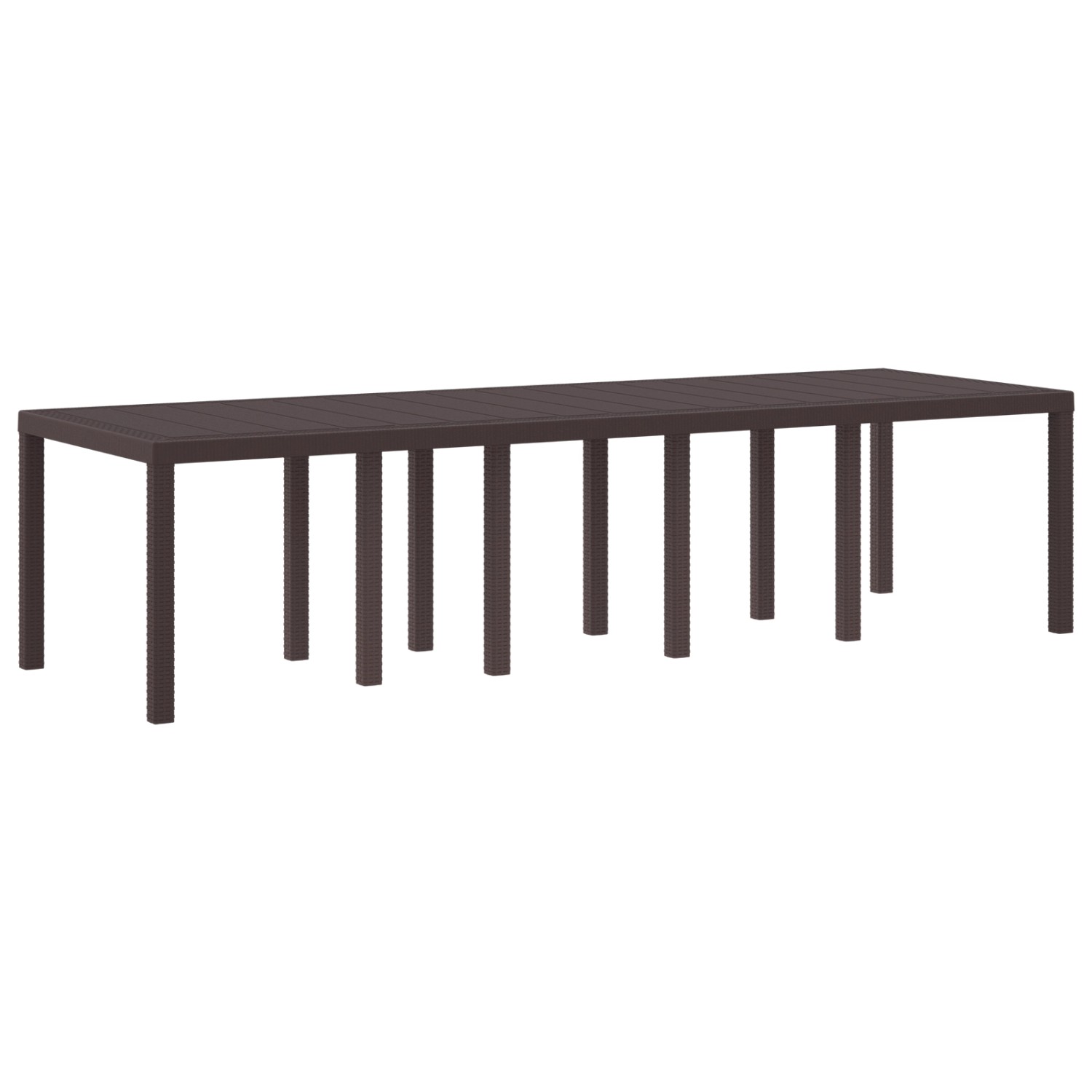 vidaXL Gartentisch Braun 300x100x73 cm Poly-Rattan 3378521