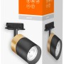 Ledvance Schienensystem Spot Stelle Cylinder, weiß-gold, 14,2 cm, in Produktverpackung.