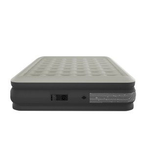 Juskys Luftbett Sapri L, grau/anthrazit, mit integrierter Pumpe. Ideal als Gästebett oder Campingbett.