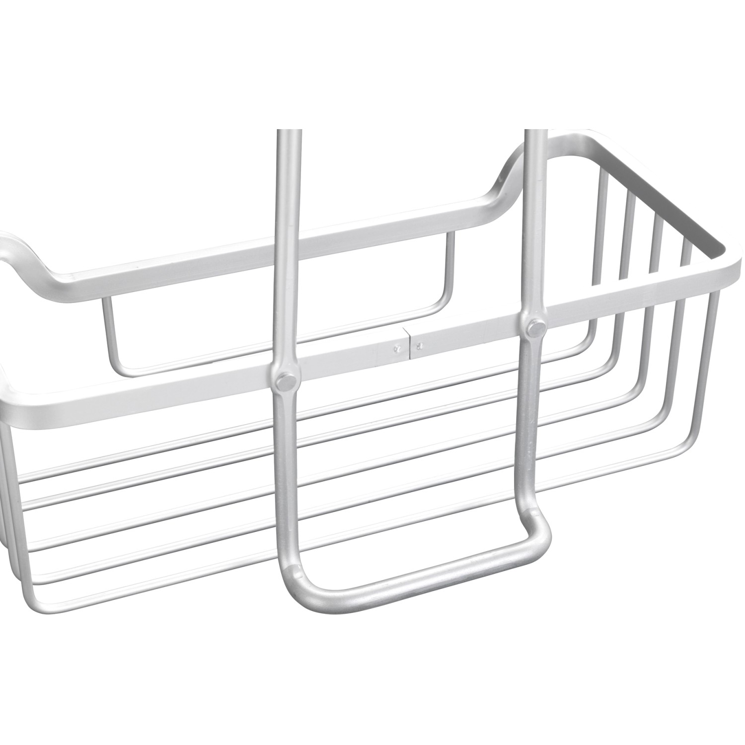 Wenko Duschregal Milo aus Aluminium zum Einhängen an die Armatur, silberfarben.