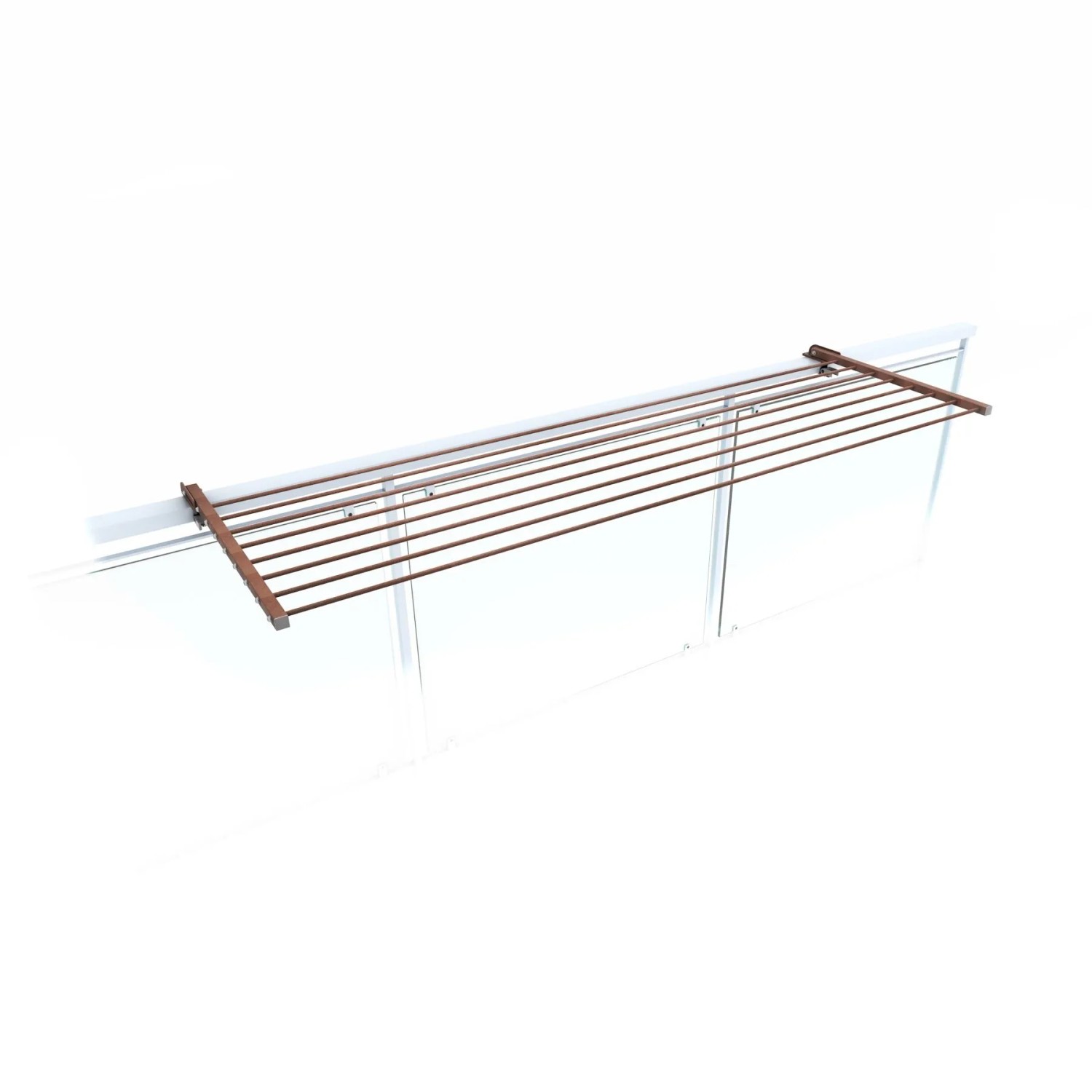 Foxydry Wäscheständer Für Balkongeländer Beidseitig Klappbar Wetterfest 162 cm Corten