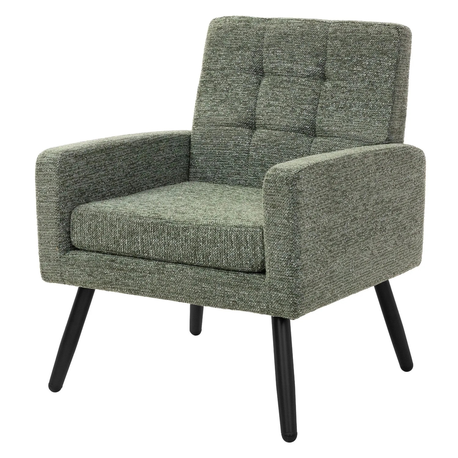 ML-Design Sessel Wohnzimmer mit Stahlbeinen und Webstruktur Relaxsessel 66,5x80x63,5 cm Grün