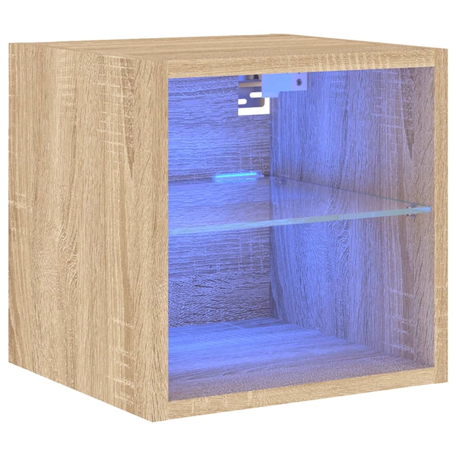vidaXL TV-Wandschrank mit LED-Leuchten Sonoma-Eiche 30x28,5x30 cm 836977 günstig online kaufen