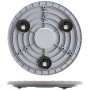 Wagner Pflanzenroller Ultraflat GH 0450, silberner Rolluntersetzer Ø 30 cm mit 3 Rollen.