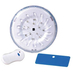LED Poolbeleuchtung mit Fernbedienung, batteriebetrieben, für Aufstellpools.