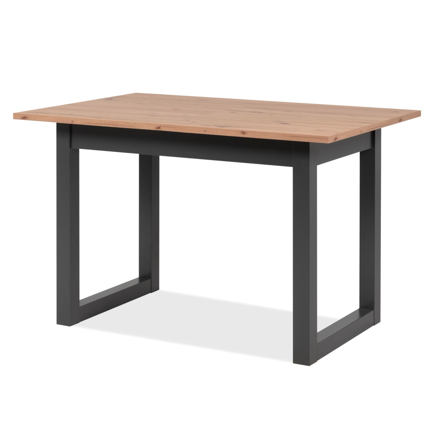 Furn.Design Esstisch Eiche Artisan und Grau 120 x 160 cm Küchentisch Auszie günstig online kaufen