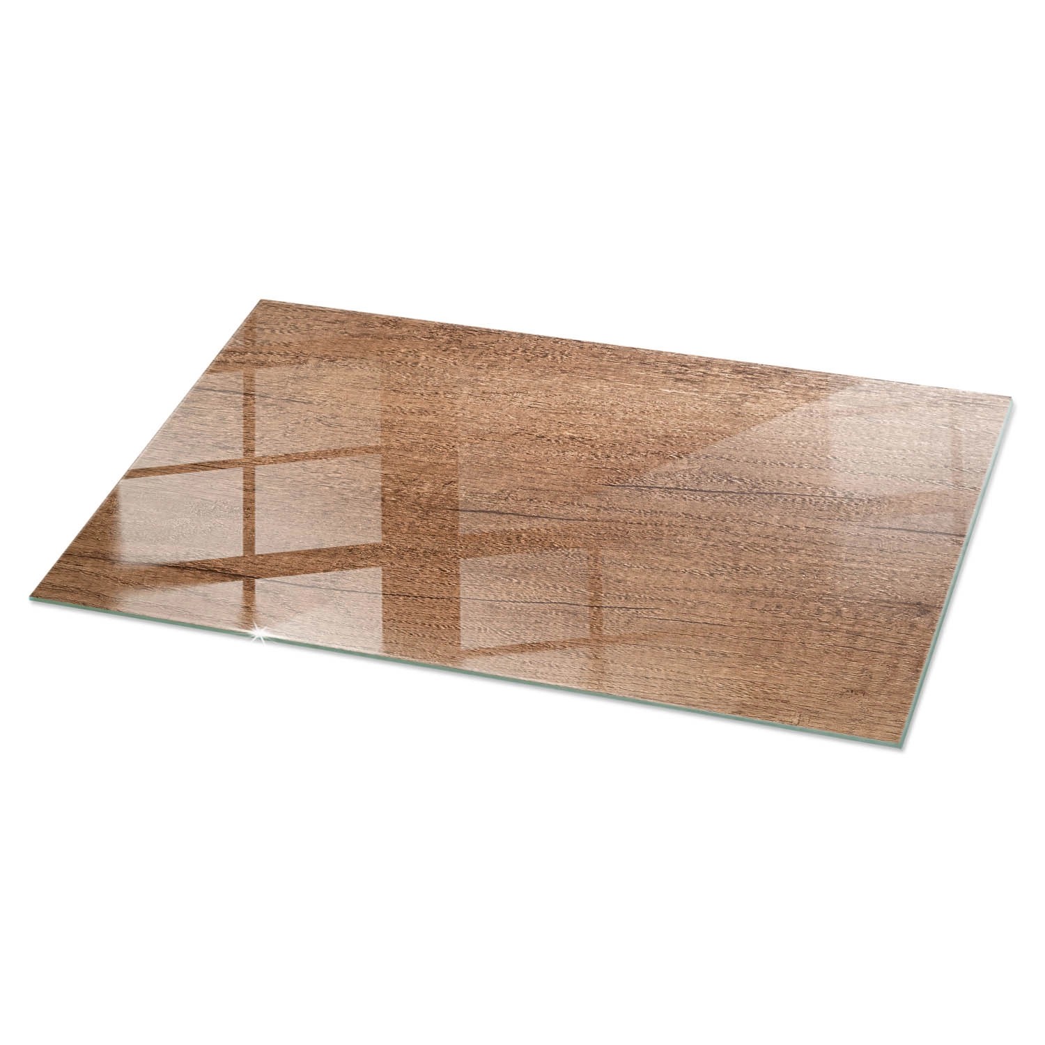 Tulup Tischplatte Natürliches Holzmuster Glas für Tischplatte 140x70 cm Bra günstig online kaufen