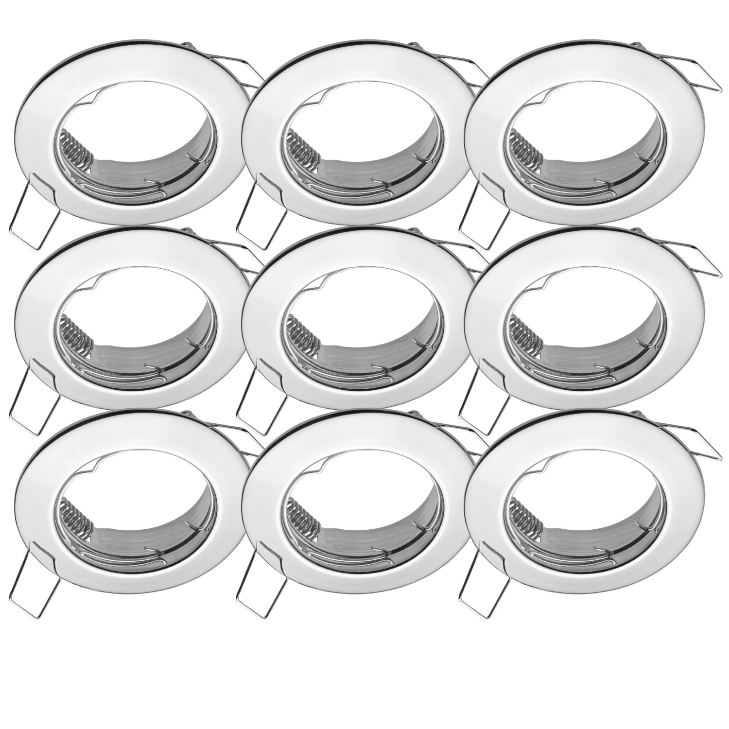 Oktaplex 6er Set Einbaustrahler Sedan für LED-Module 50mm Deckenstrahler Ch günstig online kaufen