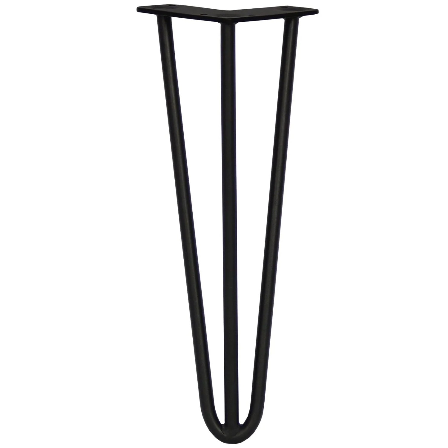 Monstershop 4 x 35.5cm Hairpin Tischbeine 3 Streben 12mm Schwarz