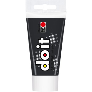 Marabu Craft Paint Do It, 75 ml, Schwarz, seidenmatte Acrylfarbe für DIY- und Hobbyprojekte.