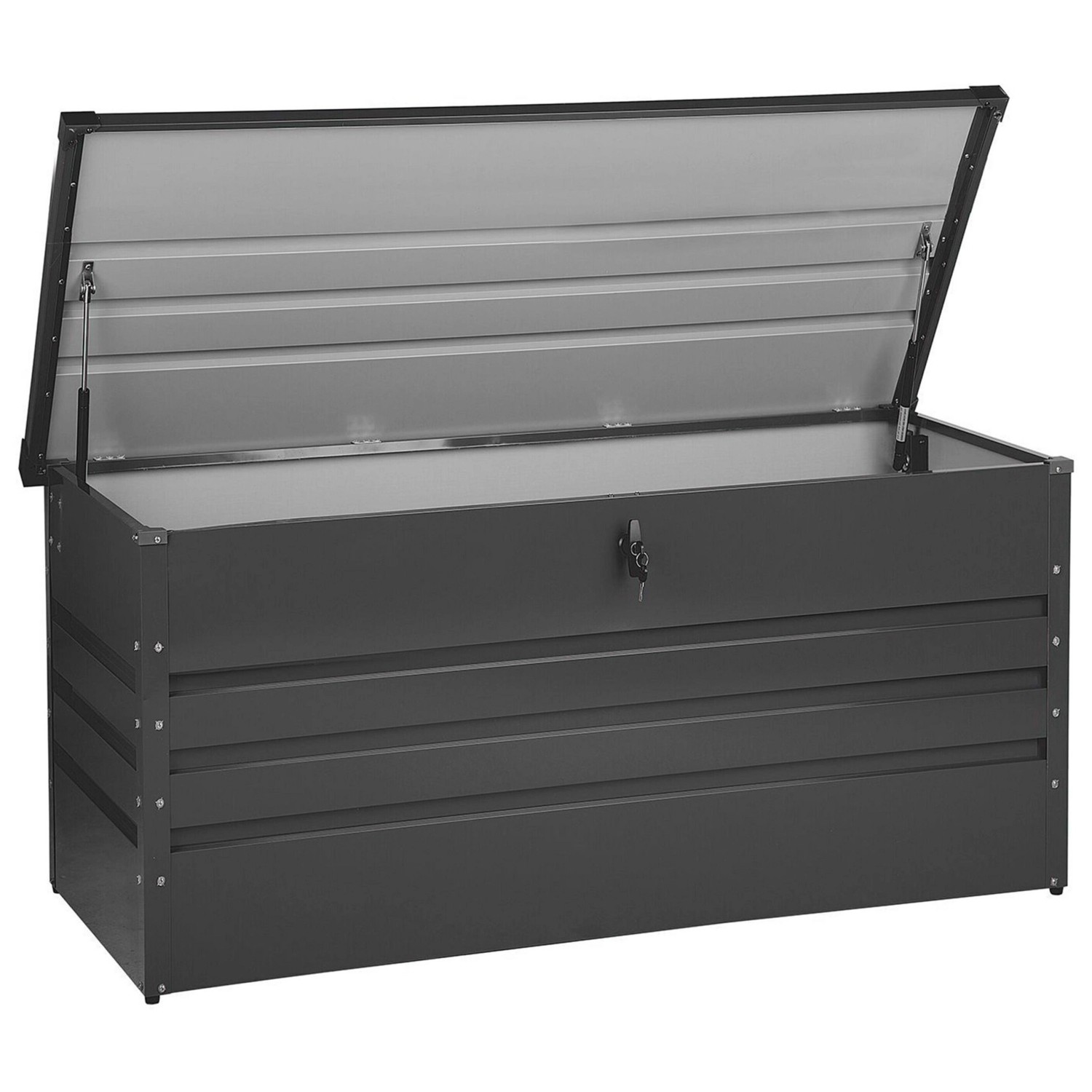 Beliani Truhe CEBROSA Graphitgrau 62x132x64 günstig online kaufen