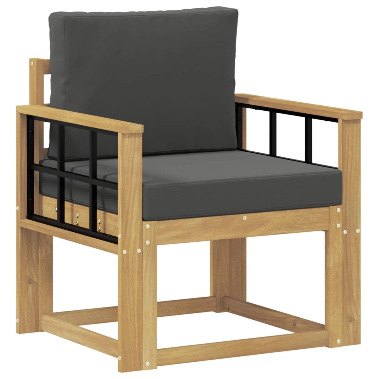 vidaXL 2 Stück Outdoor-Sofagarnitur Polyester Weiß und Anthrazit 3438986