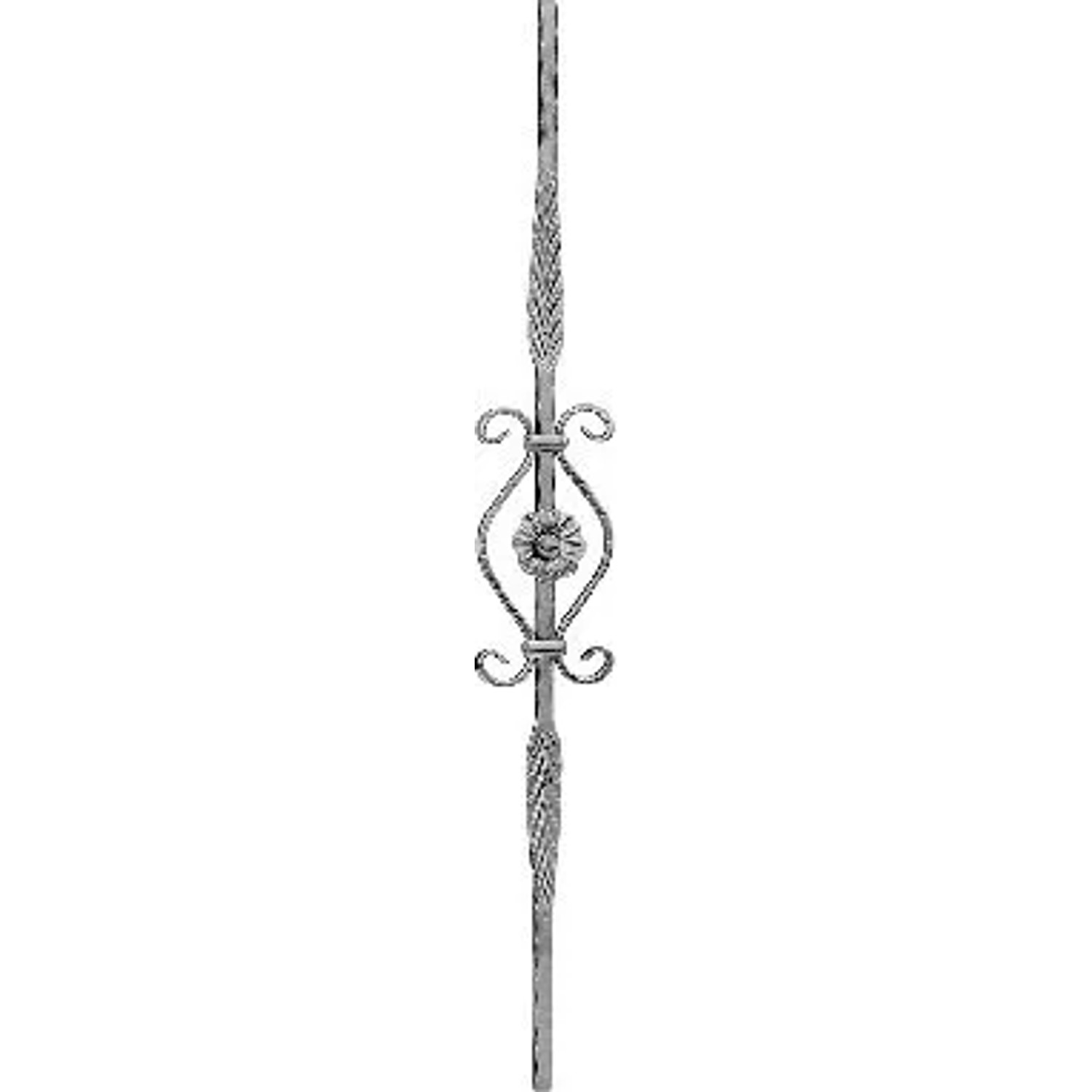 FeNau Zierstab Länge 900 mm Material 12x12 mm Geschmiedet Stahl S235JR Roh