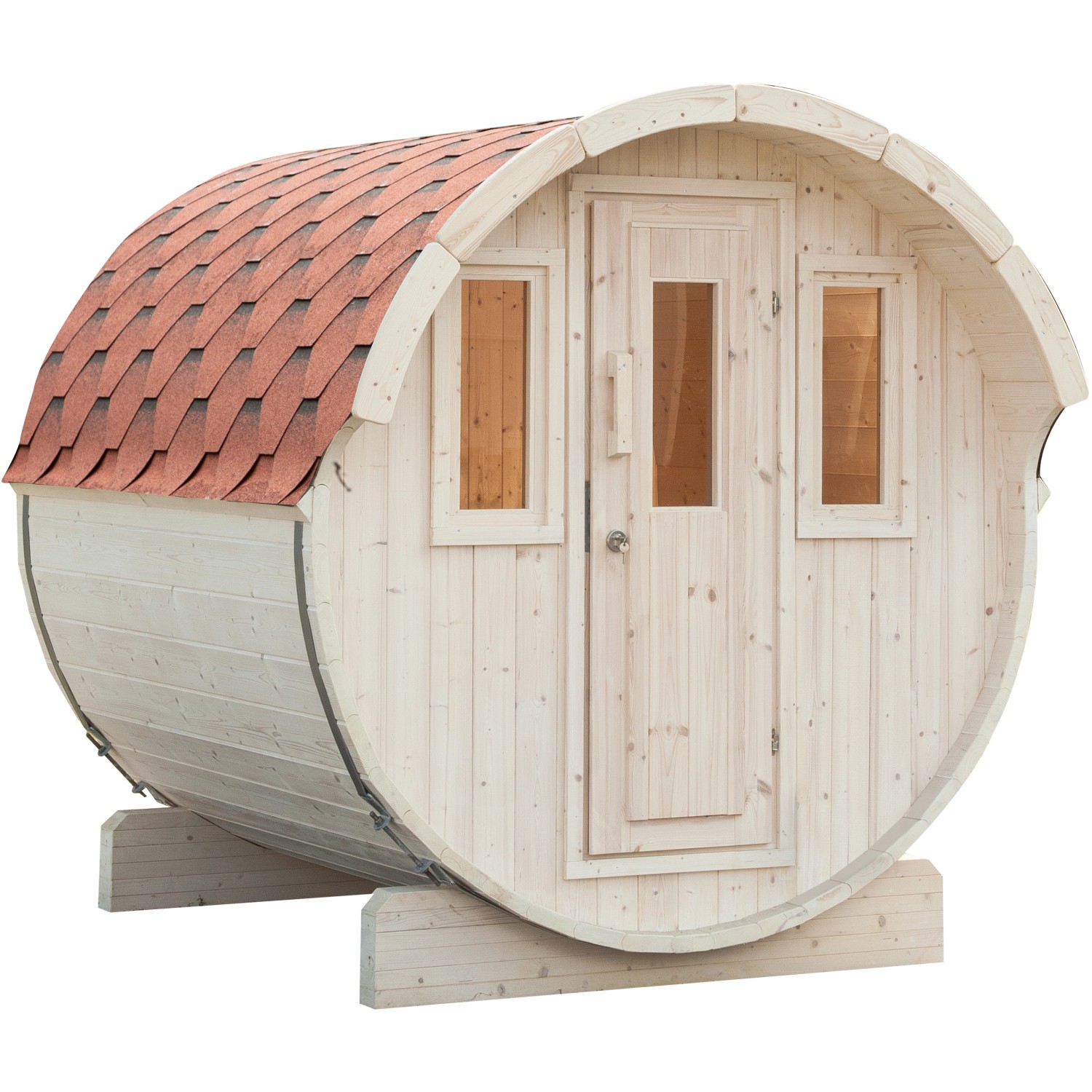 Wolff Finnhaus Saunafass Basic 230 Bausatz DS Rot