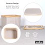 osoltus Faltbox Wäschebox Wäschekorb Nelson Bambus Beige 40 cm_5