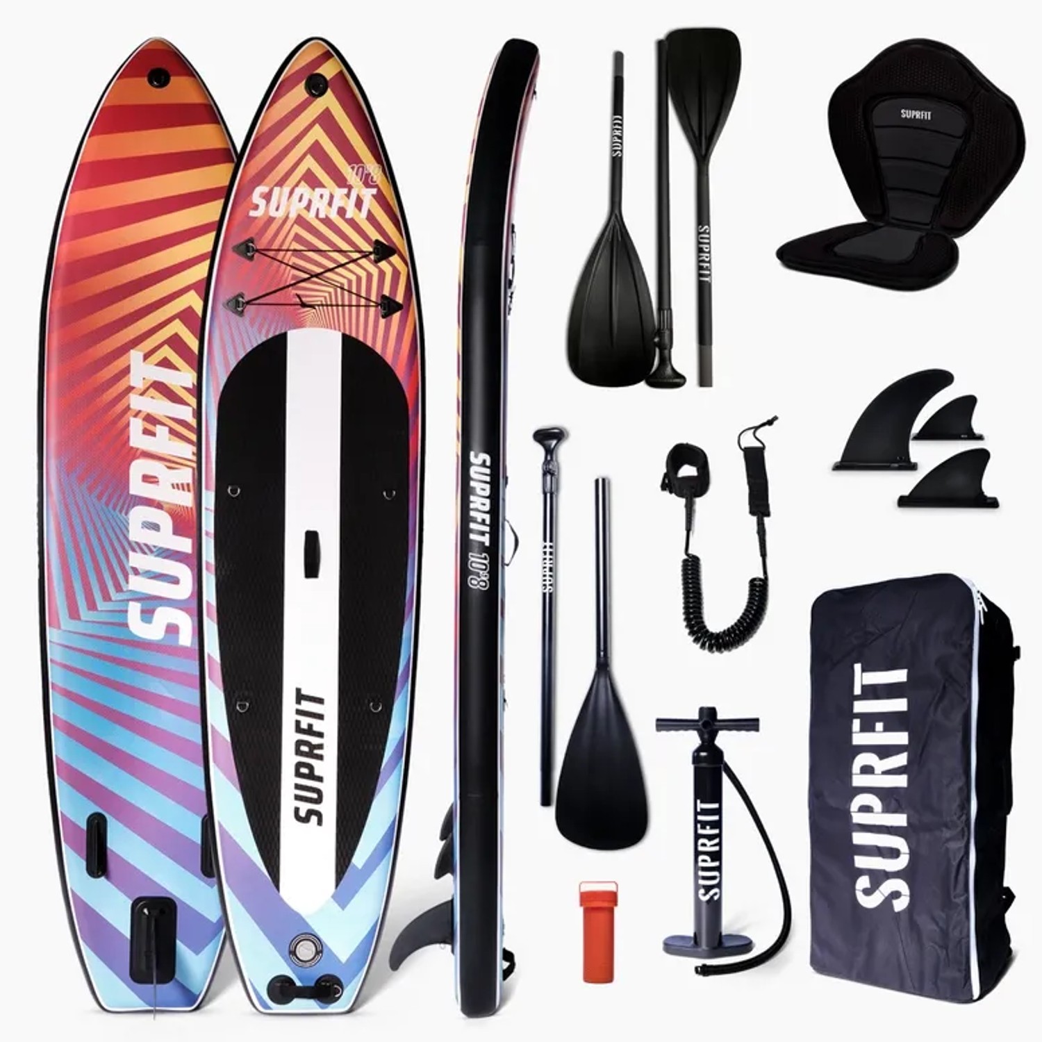 Suprfit SUP Board Set Optical inkl. Sitz und Kajak Paddle