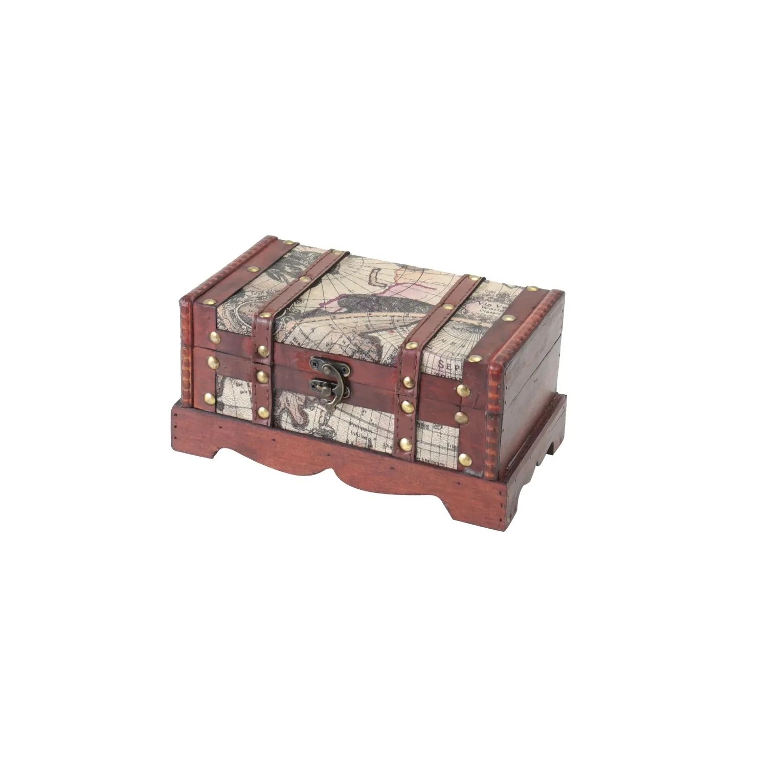 HMF 6408-123 Schatztruhe Schatzkiste Holztruhe 23 x 13 x 11 cm Amerika