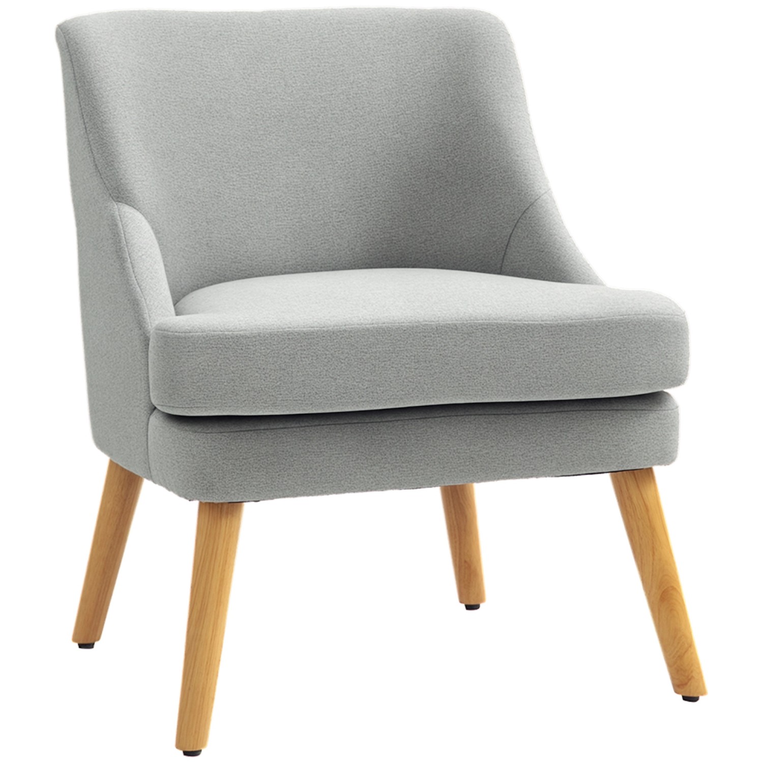 HOMCOM Sessel Polyester Schaumstoff Hellgrau 63B x 69T x 79,5H cm
