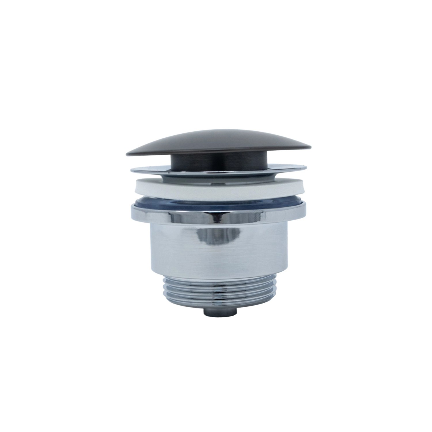 Detailaufnahme Ablaufgarnitur der Schöner Wohnen Waschtischarmatur Kadia in Industrial.