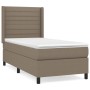 Boxspringbett Taupe 90x190 cm mit Matratze und Kopfteil