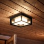 Quadratische Philips Hue Econic LED-Wandleuchte für den Außenbereich mit Farbwechsel.