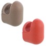 Wagner Wandhaken Set Pill, taupe und korallenrot, 4 Stück aus Kunststoff.