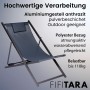 FIFITARA Sonnenliege 2er Set, klappbar, anthrazitfarbenes Metallgestell, bis 110 kg belastbar.