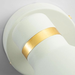 ARTE LAMP Wandleuchte für Flur, weiß mit goldenem Akzent. Spotlight-Design.