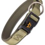 Verstellbares, olivgrünes Rudelkönig Hundehalsband Bella aus Nylon mit Neopren, Größe 1.