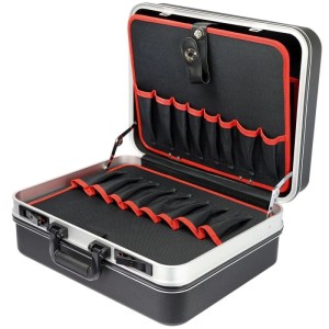HMF 15601-02 Werkzeugkoffer Leer Werkzeugkiste Groß  ABS-Kunststoff 47 x 40 x 22 cm
