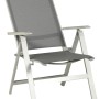 Klappsessel Urban aus dem Acamp Gartenmöbel-Set, Aluminiumgestell, grau melierte Bespannung.
