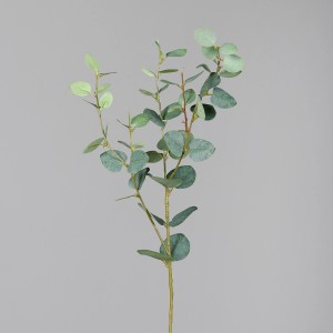 Detailaufnahme eines grünen Kunst-Eukalyptuszweigs, 76 cm lang, ideal für Dekorationen.