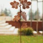 Ferrum Art Design Gartenstecker Vinea, 148 cm, Edelrost-Optik, Weinreben-Motiv.