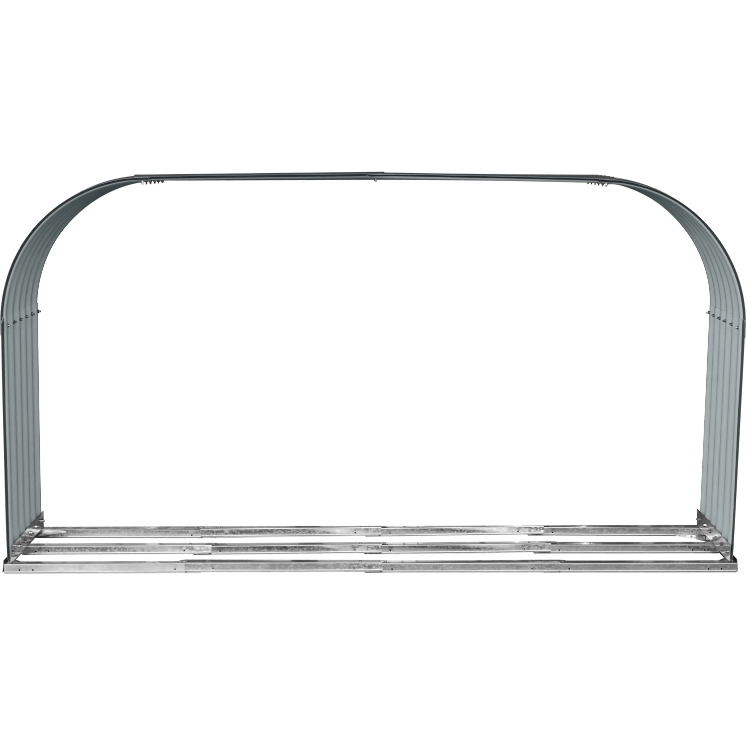 Westmann Kaminholzregal aus Stahl, anthrazit, 111x212x46 cm, zur Lagerung von Brennholz.