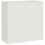 Weißer vidaXL Aktenschrank (90x40x90 cm) aus Stahl, Büroschrank mit abschließbaren Türen.