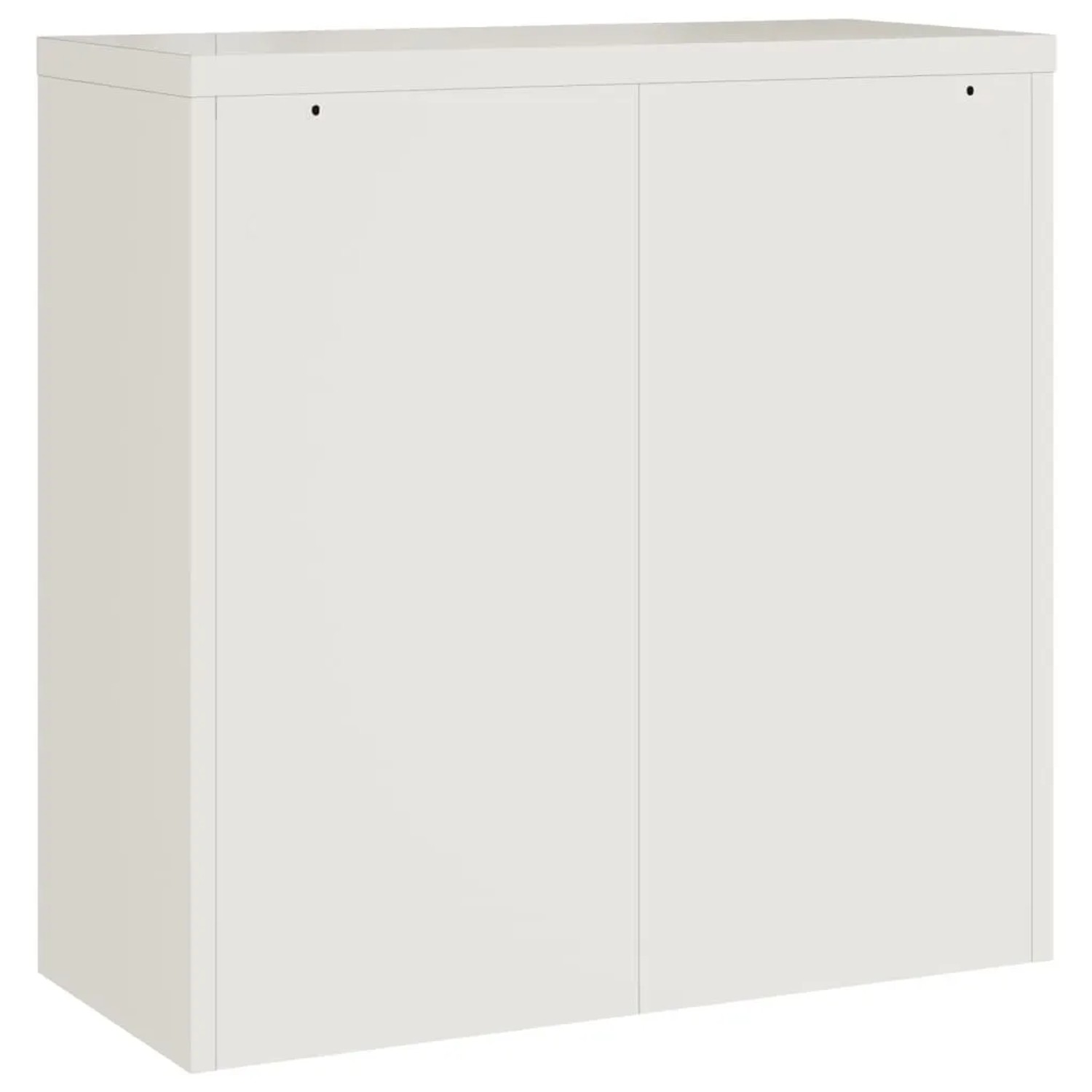 Weißer vidaXL Aktenschrank (90x40x90 cm) aus Stahl, Büroschrank mit abschließbaren Türen.