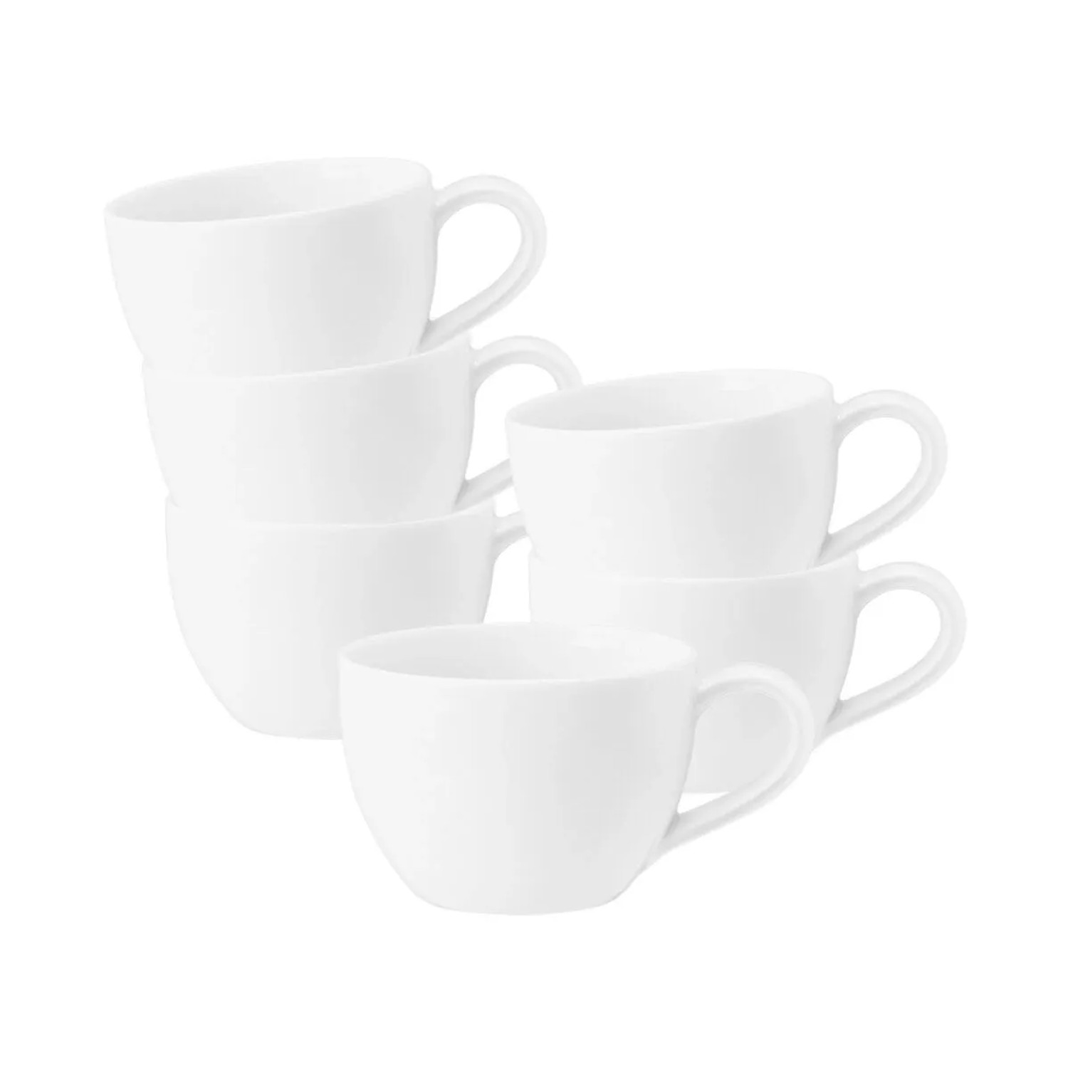Seltmann Weiden Beat Color Glaze Espressotasse 0,11, 6er Set Weiß