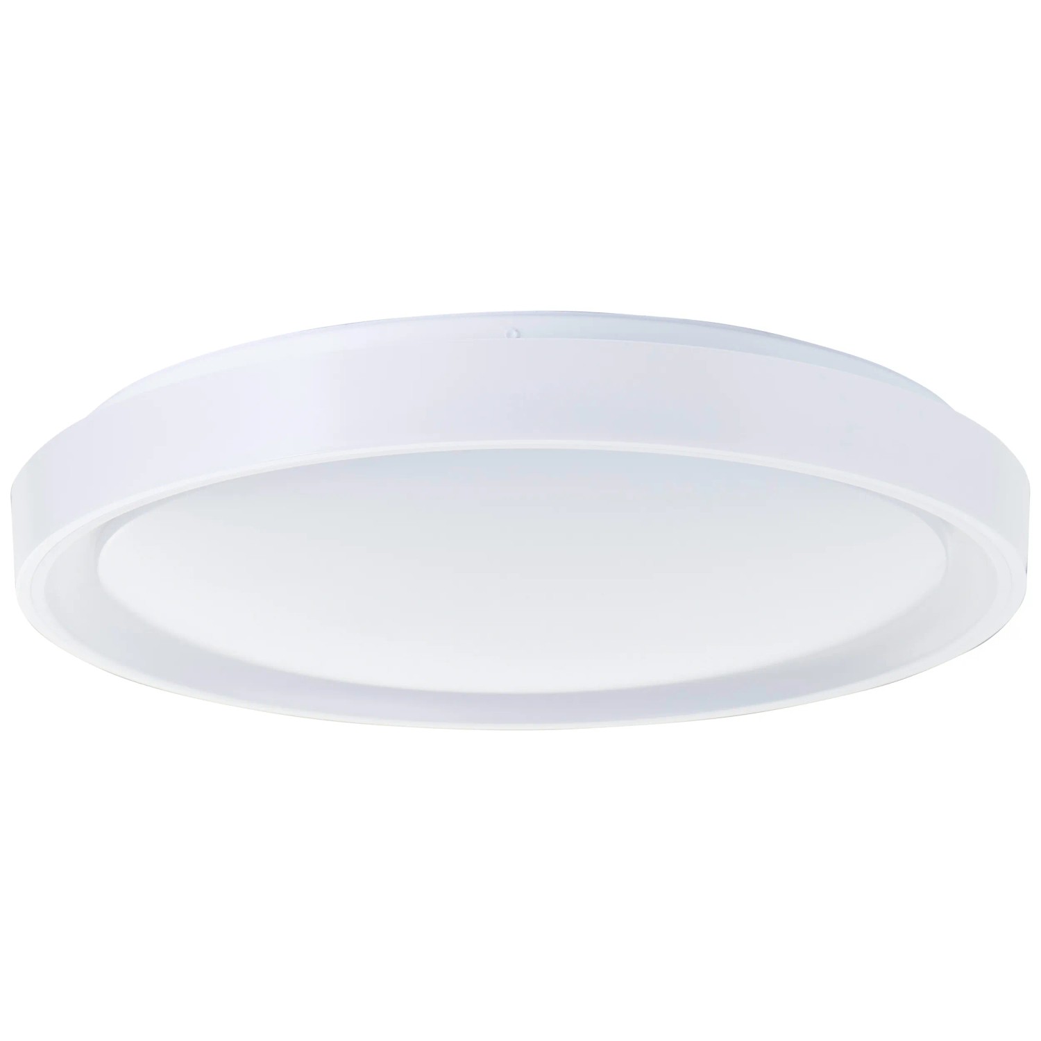 Weiße, runde LED-Deckenleuchte Floco mit RGB + CCT Funktion, Durchmesser 49,5 cm.