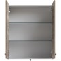 Offener Pelipal Bad-Hängeschrank Quickset 313, Sanremo Eiche, 60 cm breit, mit zwei Glasböden.