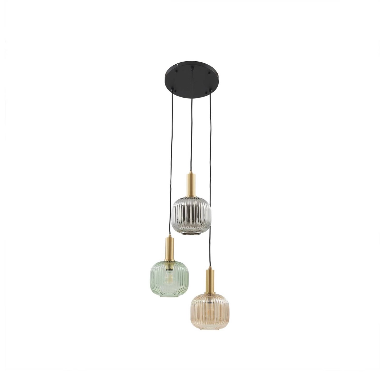 Lindby Pendelleuchte Dorotoe 10030655 Retro Vintage Antik aus Glas 3-flammi günstig online kaufen