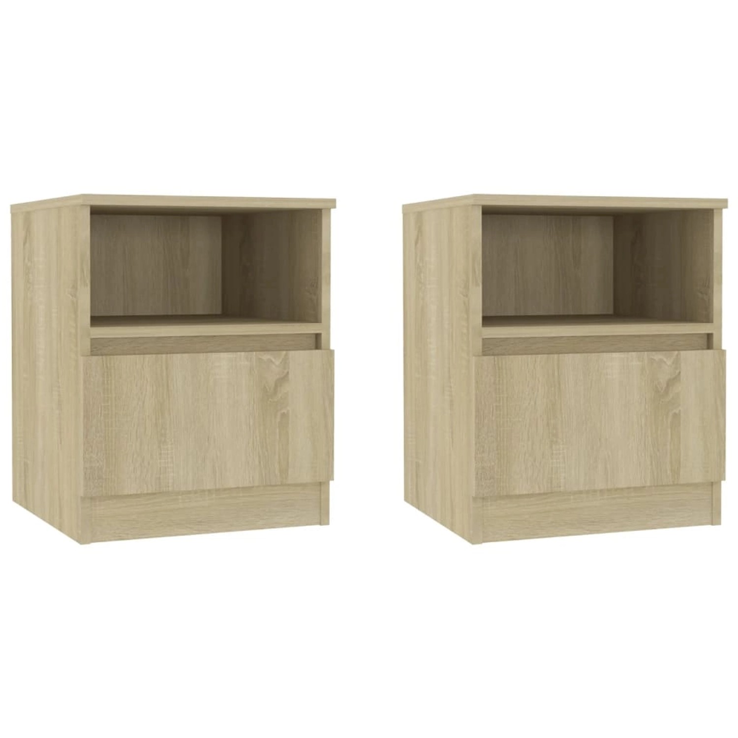 vidaXL Nachttische 2 Stk Sonoma-Eiche 40x40x50 cm Holzwerkstoff Modell 9 günstig online kaufen