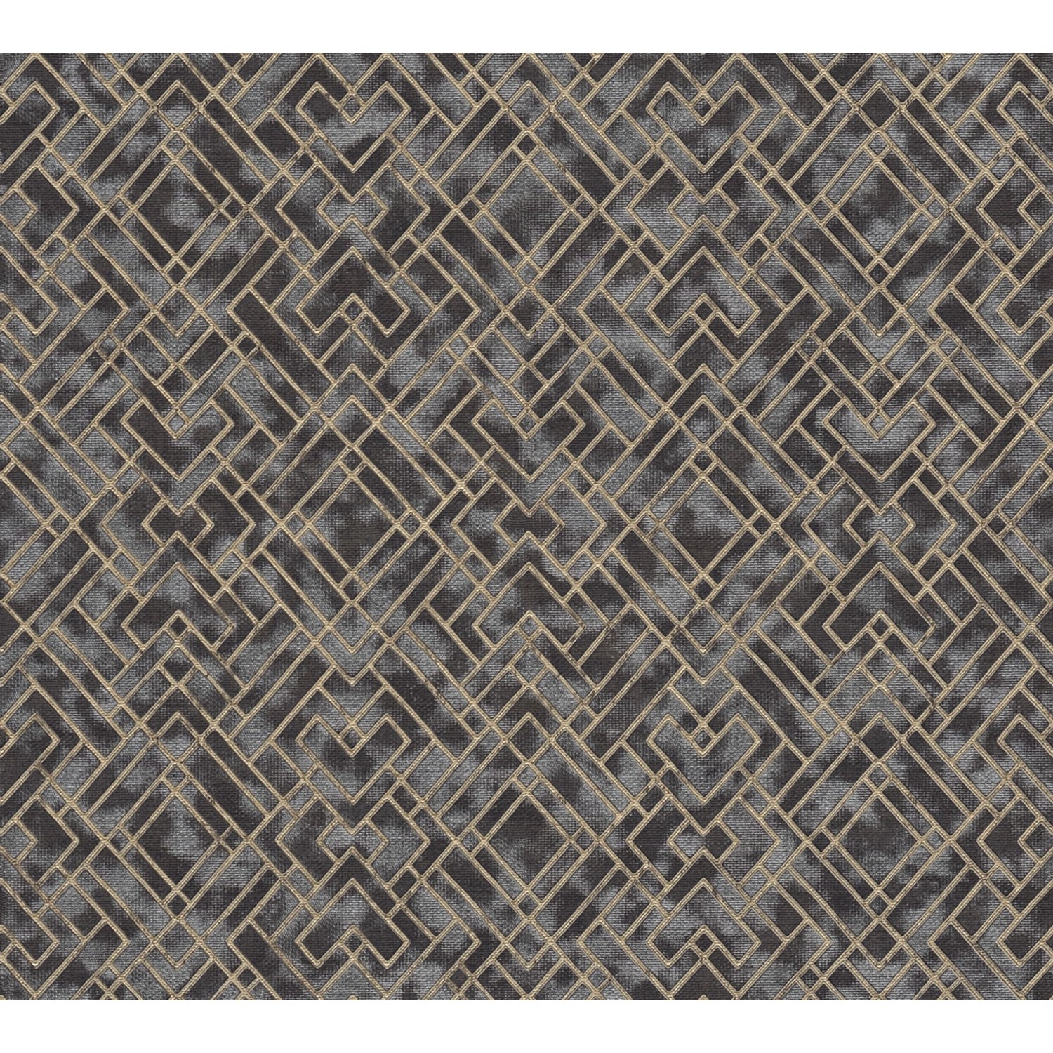 AS-Creation Vliestapete Grafisch Metalliceffekt Strukturiert Schwarz Gold