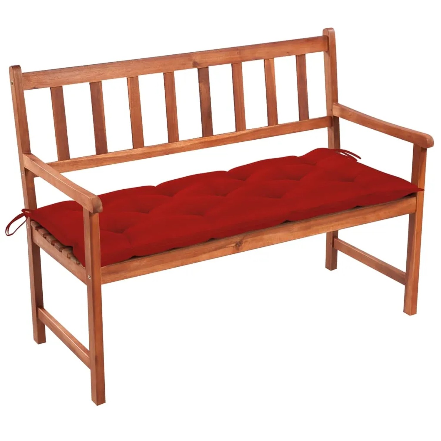 vidaXL Gartenbank mit Auflage 120 cm Massivholz Akazie 3063789