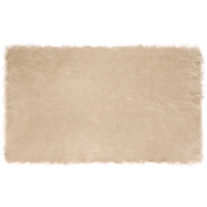 vidaXL Kunstschaffell Teppich Tafalla Beige 100 x 200 cm Polyester 42021481